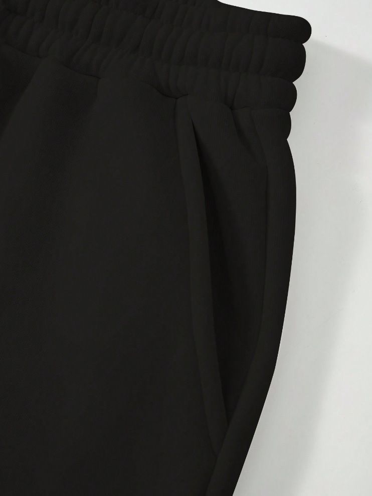 Plus Size Women's Fashionable All-match Round Neck Sweater Set Letters Cartoon Characters Printed_voghion.com