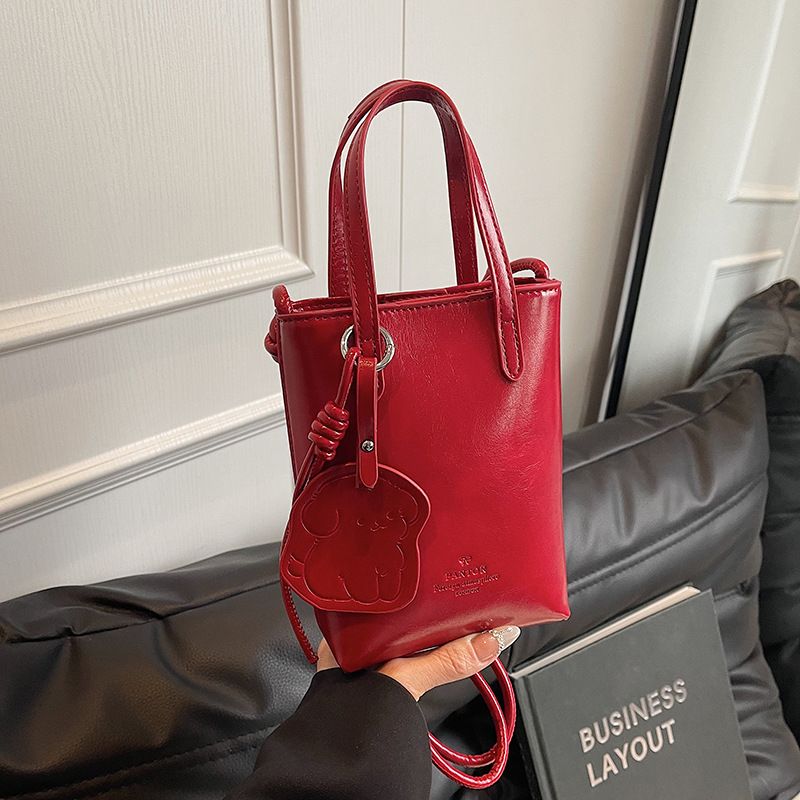 Telefono per donne 2025 nuova borsa a mano semplice in pelle oliata, borsa a tracolla con rossetto_voghion.com