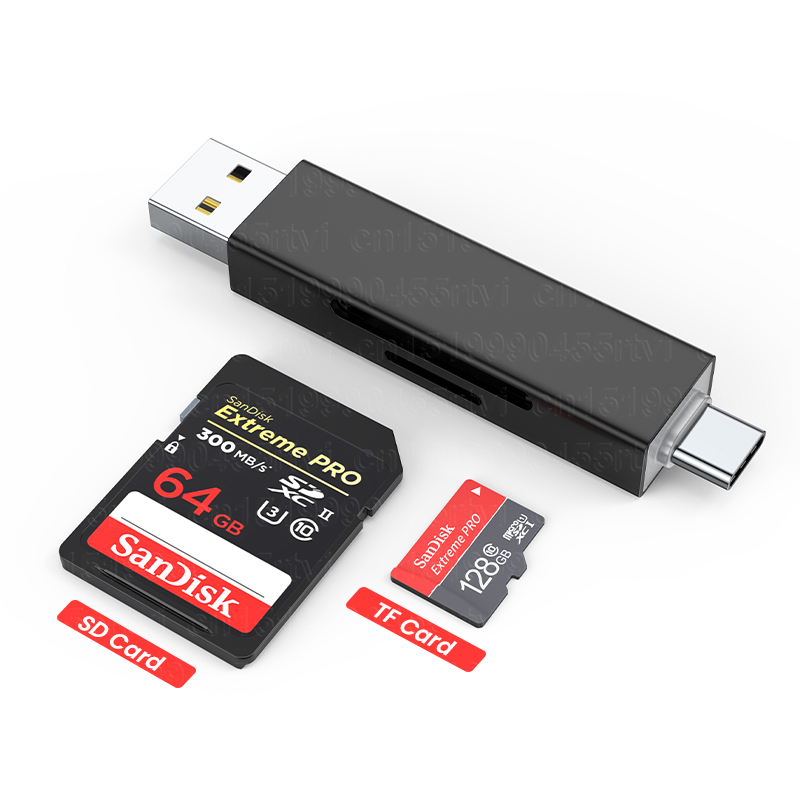 in 1 2 USB/Type-C Card R USB 2.0 SD/Micro SD TF OTG Smart Memory Card Adapter for Laptop Mini Size USB2.0 SD Card _voghion.com
