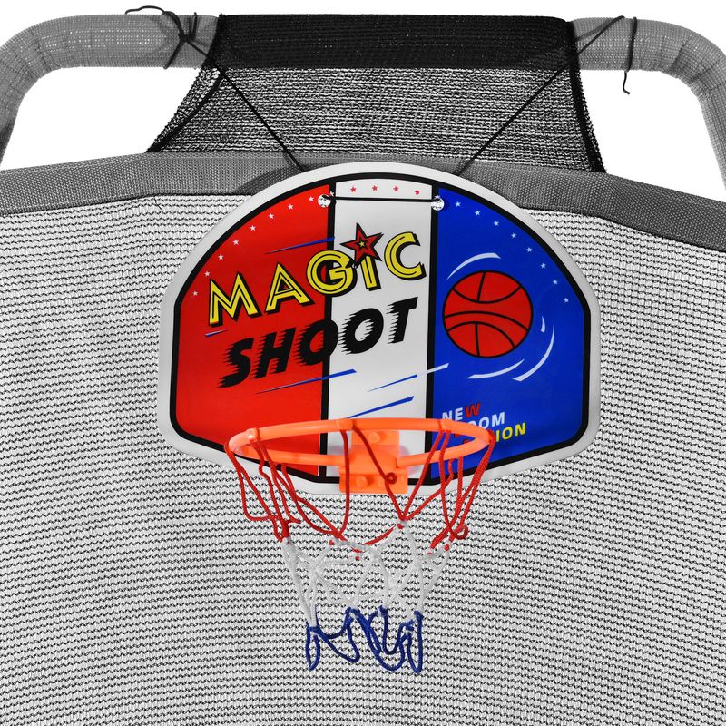 Rundes Gartentrampolin Für Innen- Und Außenbereich, Verzinkter Stahl, Bis 50 Kg, Lila/Grau_voghion.com