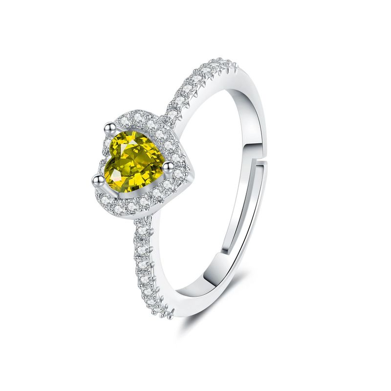 Neuer farbiger Liebesring für Damen, klassischer Mode-Zirkon-Volldiamant-offener Ring_voghion.com