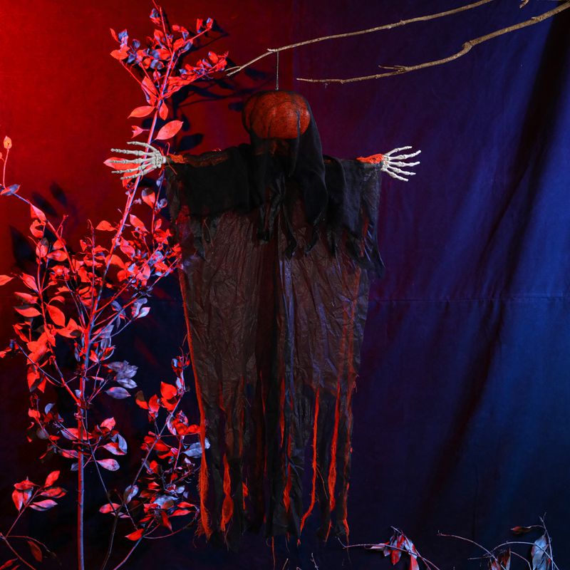 Halloween Hängendes Gespenst Kürbis Totenkopf Kette Hängendes Geisterhaus Geheimzimmer Tür Hängende Horror Dekoration Requisiten_voghion.com