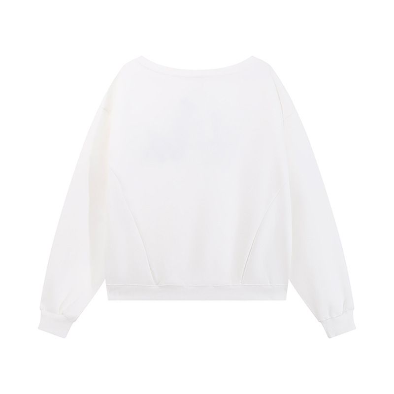 2025 neue Sommer Spaß Cartoon Welpen Druck Langarm Sweatshirt Paar Lose Abnehmen Vielseitig Top_voghion.com