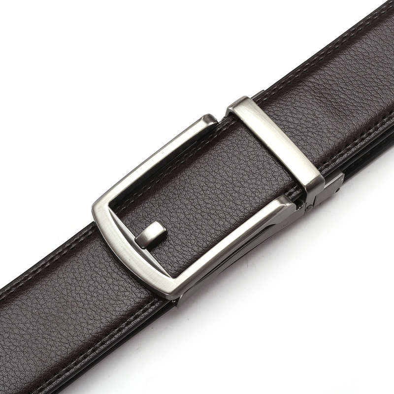 2024 New Fashion Versatile Leather Belt Men's Automatic Buckle Belt Cowhide Belt False Needle Buckle Belt_voghion.com