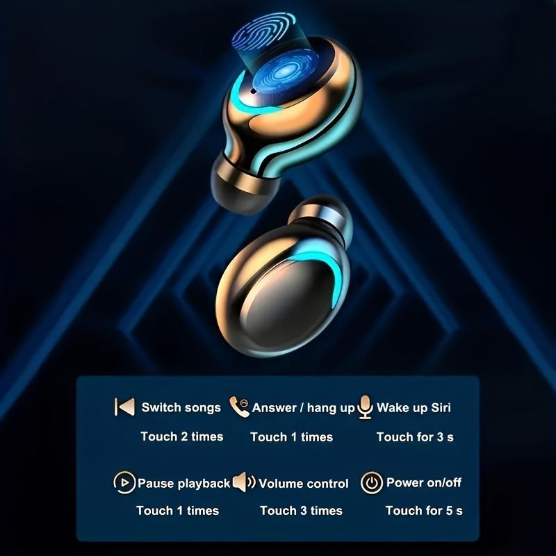 40H Long-Lasting Wireless Earbuds Pro - Enhanced Bass Touch-Controlled In-Ear Headphones With Dual Mics, USB-C Fast_voghion.com