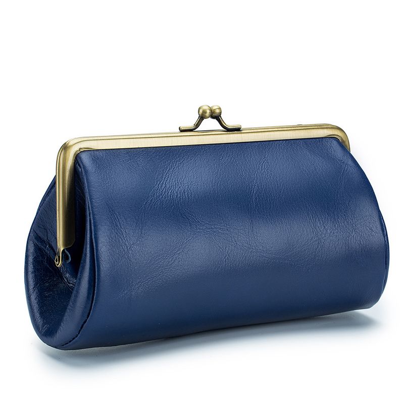Echtes Leder Nischendesign Abend High-End Elegante Clutch Kreative Aufbewahrung Clip Tasche_voghion.com