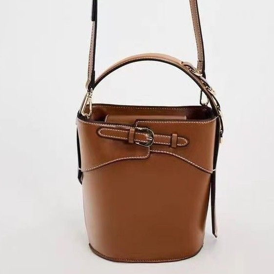 Women's Bags Hand Held Bucket Bag New Fashion Commuter Shoulder Messenger Bag Textured Women's Bag One Piece Drop Shipping_voghion.com