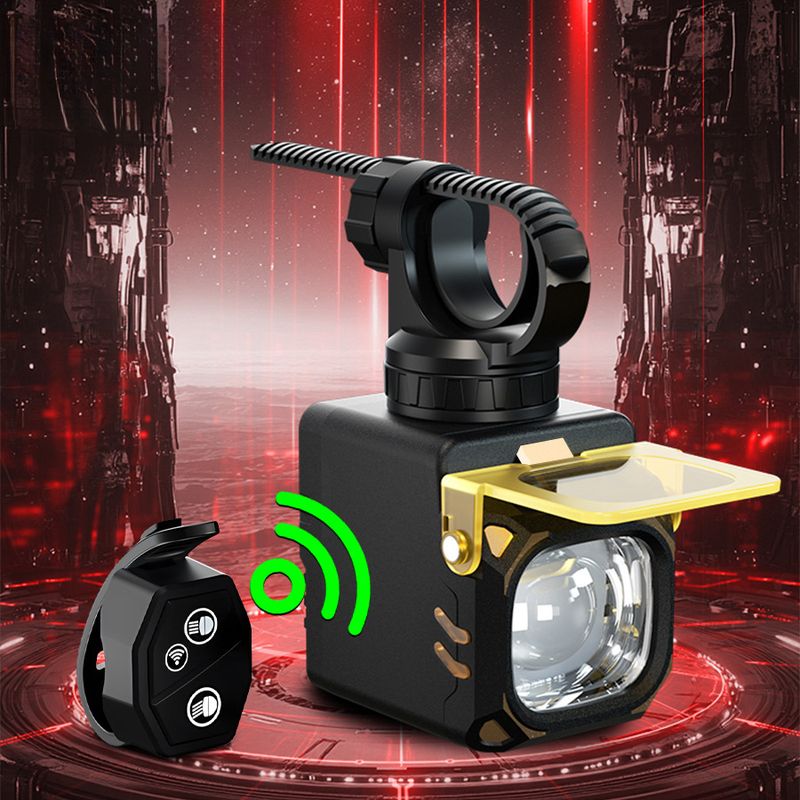 Bicycle Front Super Bright Waterproof Wireless Remote Control Far And Near Dual Strong Flashlight Night Riding Ing_voghion.com