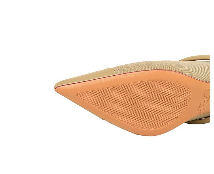 9116-A3 Banquet Thin Shallow Mouth, Pointed Headlight, Core Velvet Metal Buckle, Straight Strap, High Heels, Single_voghion.com