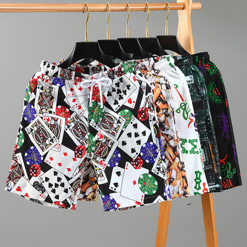 Pantaloncini estivi da uomo ad asciugatura rapida pantaloncini corti da uomo casual rete rossa marchio di moda sport abbigliamento da spiaggia pantaloni da uomo moda_voghion.com