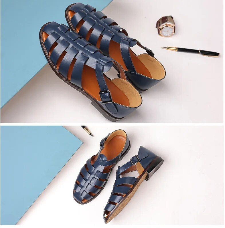 Große Größe 2024 neue Casual Sandalen Herrenmode Trend Römerschuhe_voghion.com