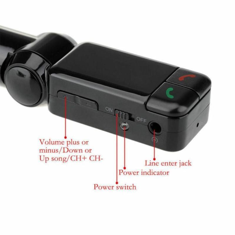 LCD Car Kit Bluetooth FM Transmitter MP3 Player 3.5mm Auxiliary USB Charger Hands-free_voghion.com