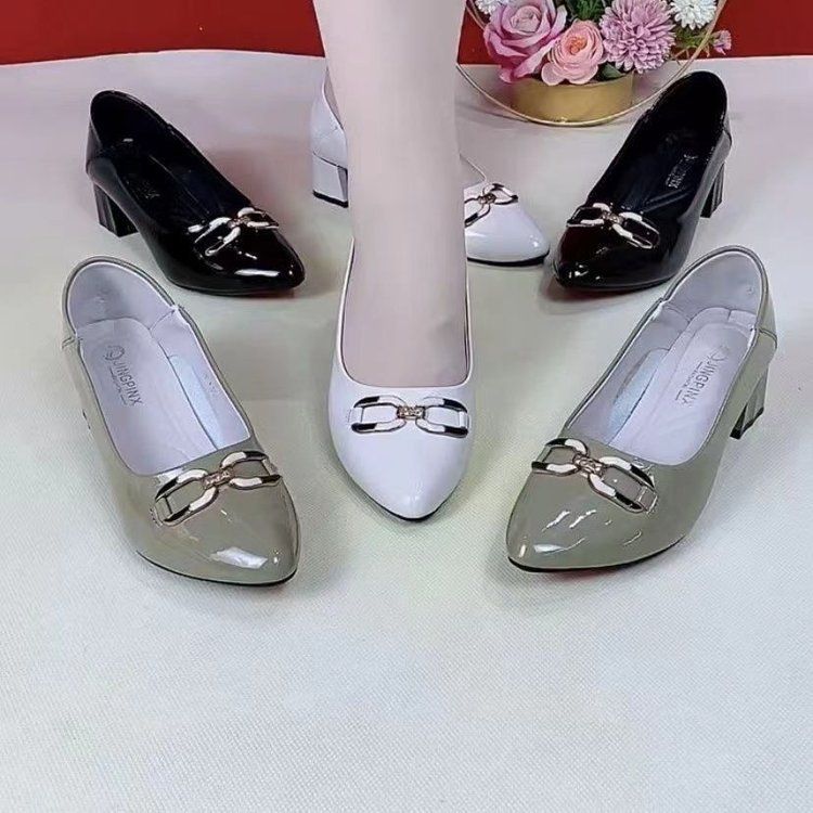 Arbeitsschuhe für Damen, weiche Sohle, verschleißfest, helles Leder, kleine Lederschuhe für Damen, spitze, bequeme Damenschuhe_voghion.com