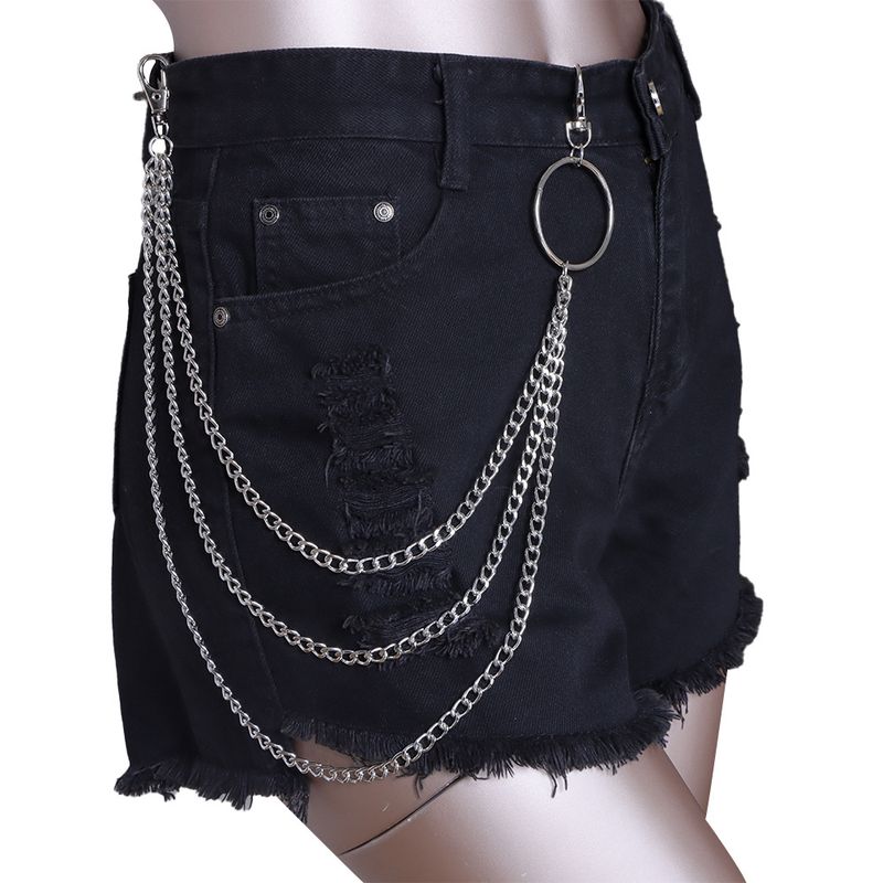 Trendy Personalized Hip-hop Metal Ring Chain, Fashionable Punk Style, Cool And Handsome Multi-layer Pants Chain Waist_voghion.com