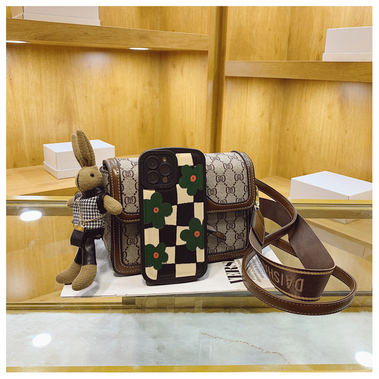 Borsa da donna a tracolla versatile di alta qualità autunno/inverno 2024 nuova moda a tracolla piccola quadrata alla moda Instagram_voghion.com