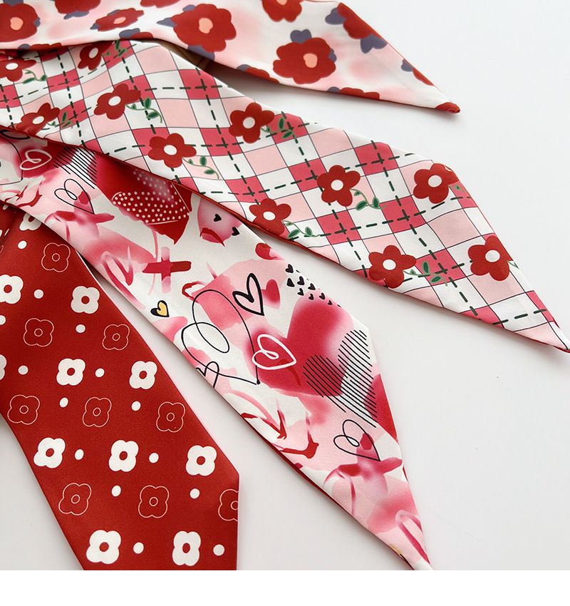 Pomodoro bianco rosso temperamento alla moda piccolo per capelli da donna con decorazione estiva borsa legata nastro di seta_voghion.com