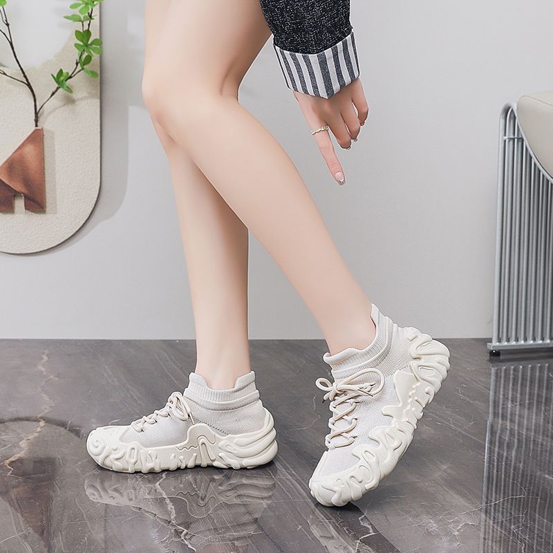 Yongge naiste Flyknit spordisokid, paksu tallaga hingavad saja jalanõud matkamiseks._voghion.com