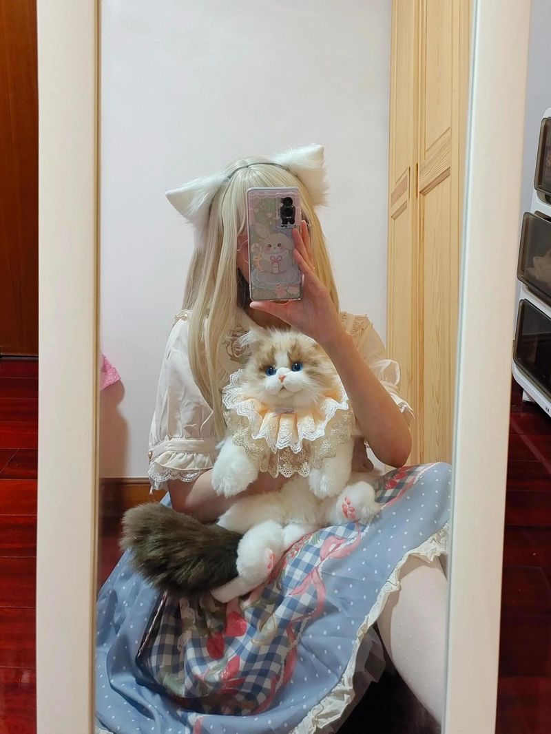 Simulation Katze Rucksack Kätzchen Plüsch Puppe Spielzeug Geburtstagsgeschenk Mädchen_voghion.com