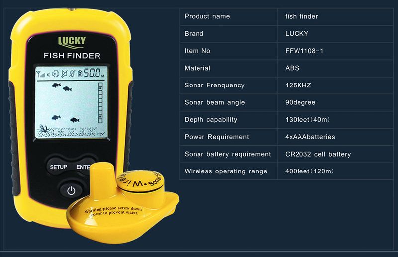 Rilevatore di pesca subacqueo wireless HD inglese Mobile Ultrasonic Fish Finder Sonar_voghion.com
