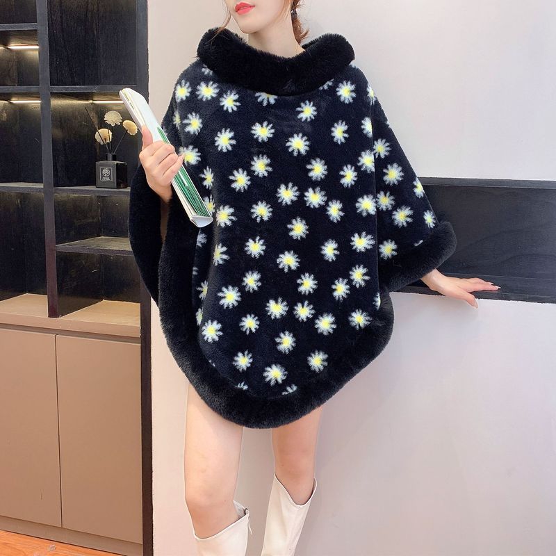 Verve 2025 Automne Hiver Nouveau Pull Femme Peluche Chrysanthème Manches Longues Polyvalent Chaud_voghion.com