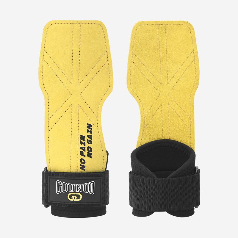 new fitness double layer thickened leather palm guard equipment non slip wear resistant wrist guard hard pull power belt_voghion.com