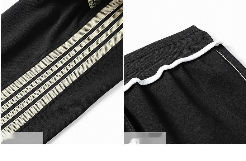 2023 Lente en herfst vrijetijdssportset voor heren, jas, legging, opstaande kraag, sportset met lange mouwen_voghion.com