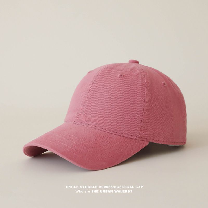 Gorra de béisbol de algodón puro con diseño de pico de pato: diseño ensanchado y profundo para rostro pequeño, gorra unisex ligera de color sólido para hombre y mujer._voghion.com