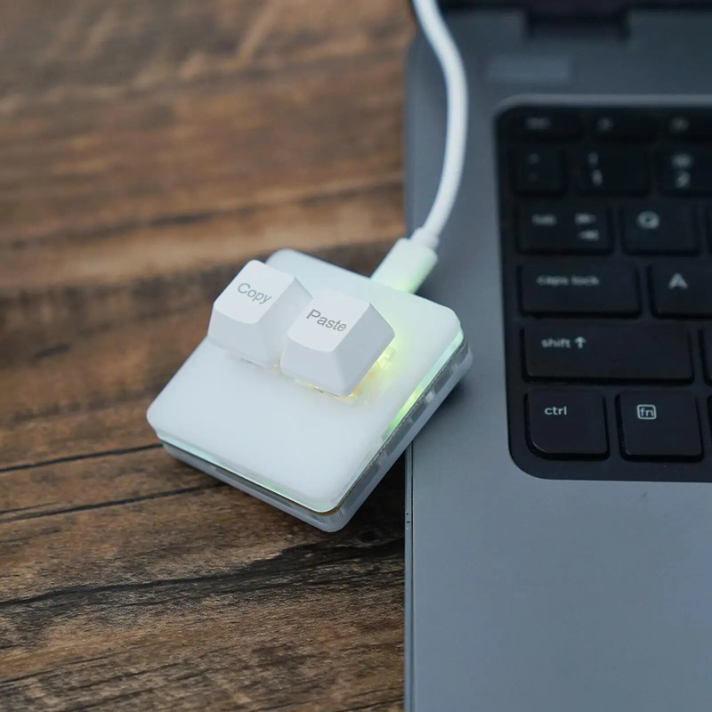 Benutzerdefinierte Mini Copy Paste 2 Tasten RGB ro OSU Tastatur Programmierbare mechanische Tastatur für Gaming-Arbeiten_voghion.com