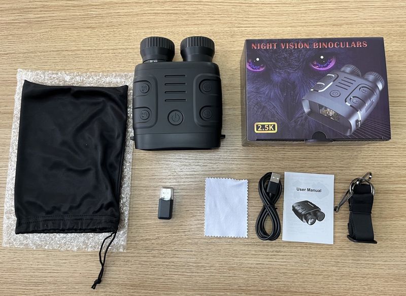 Ultra Clear Large Screen Day Dual-use Camera And Video Recorder With High-definition Infrared All Black Dual Tube Night_voghion.com