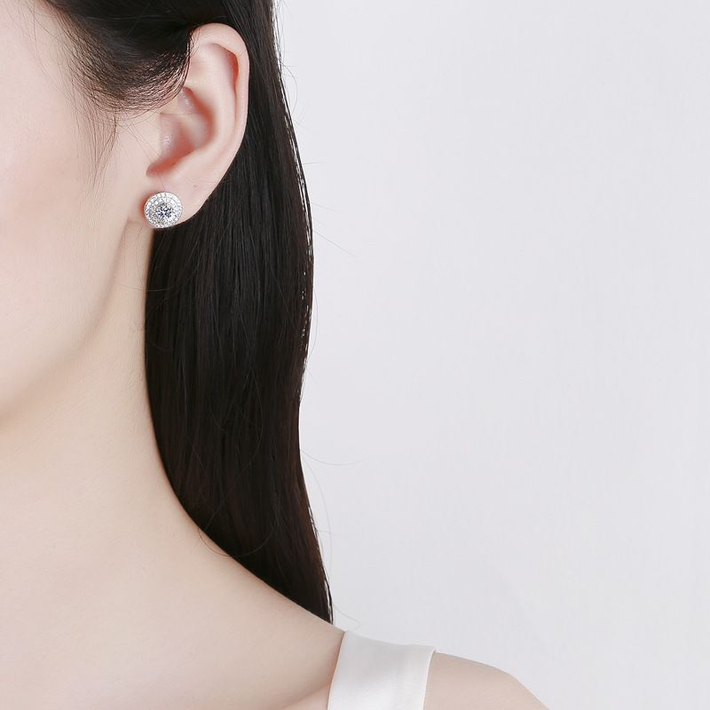Tancise Moissanite Orecchini in argento Orecchini pendenti per donne Regali per feste di matrimonio_voghion.com