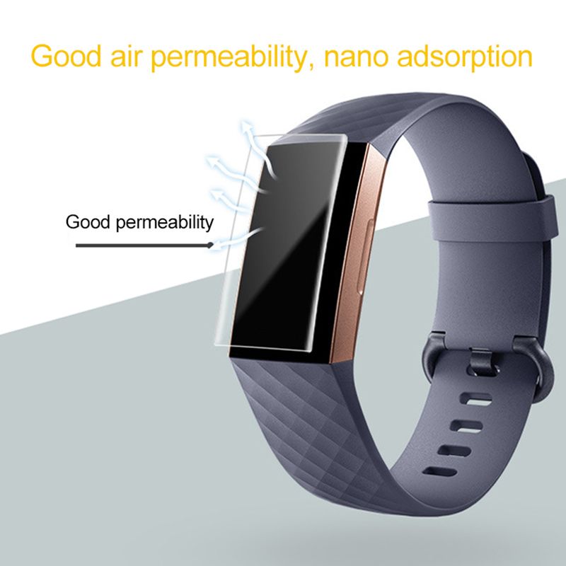 Hitech 3Pcs Precise TPU Explosion-proof Full Screen Protector for Fitbit Charge 2/3_voghion.com