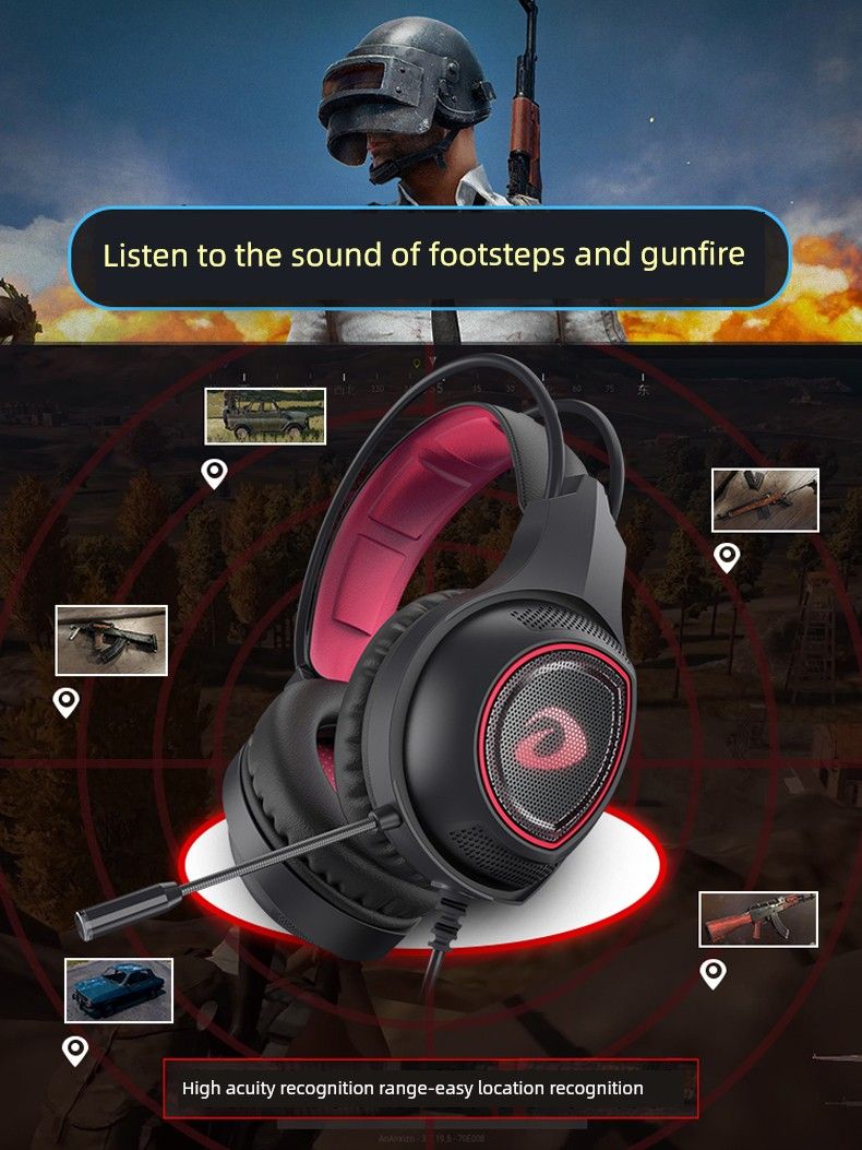 Cuffie Dearyou Lh712 per giochi cablate, e-sport, 7.1 canali, per computer desktop e notebook, USB_voghion.com