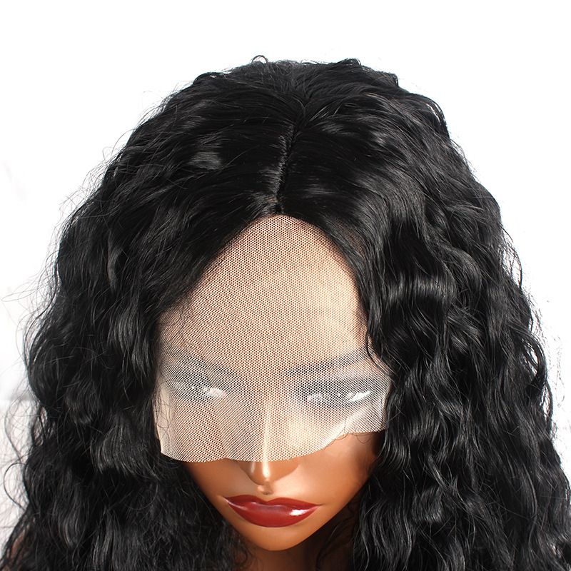 Fashion small black curly water wavy corn perm in bangs whole head set_voghion.com