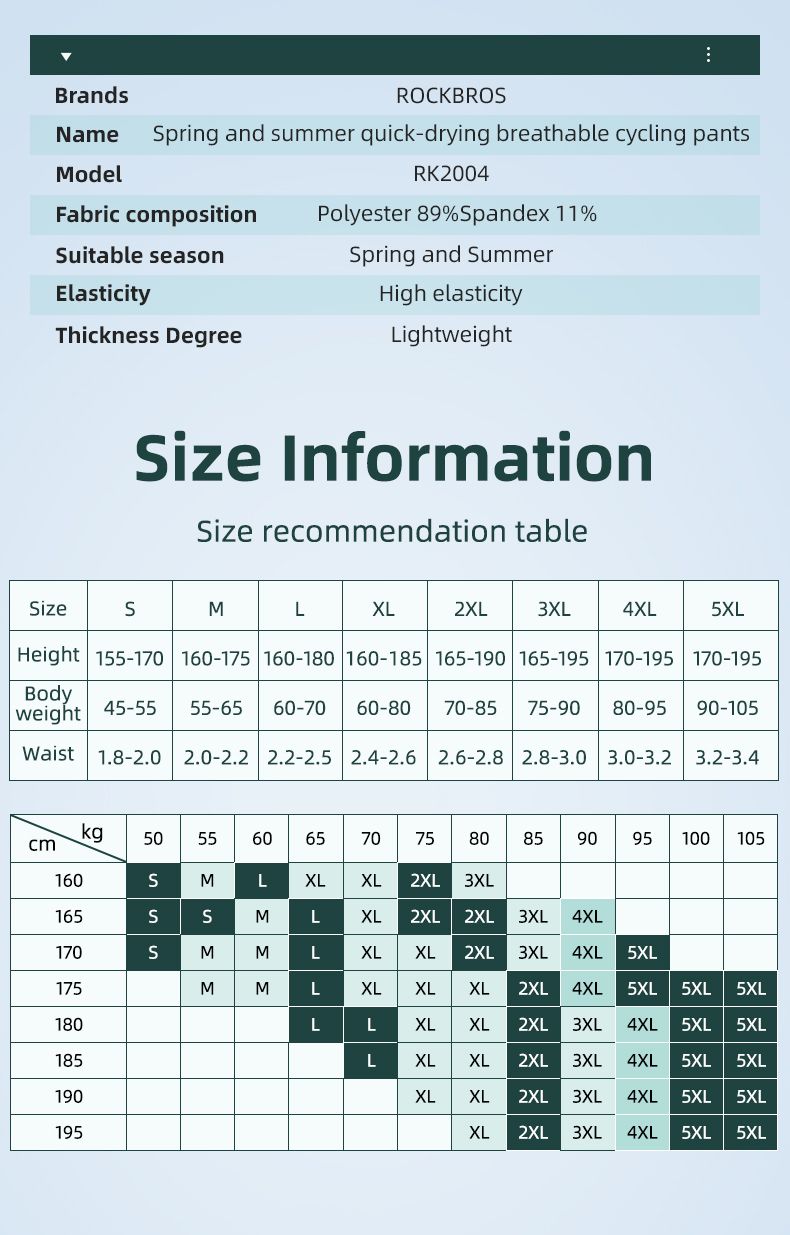 ROCKBROS Fahrrad Hose Lang con 3D Sitzpolster Herbst Atmungsaktiv Reflektierend_voghion.com