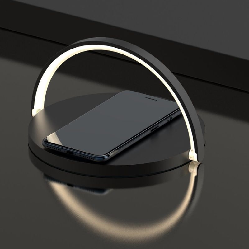 Moonlit Soft Glow LED Light; Wireless Phone Charger And Stand_voghion.com