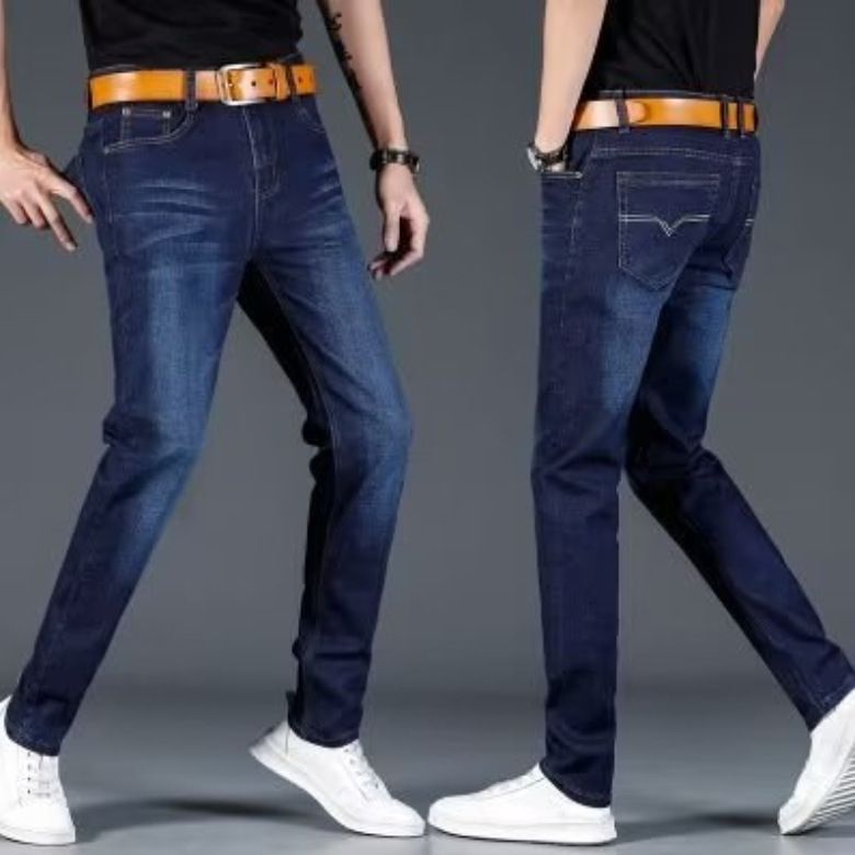 Men's Lightweight Straight Fit Denim Jeans - Breathable Loose Casual Pants For Spring & Summer_voghion.com