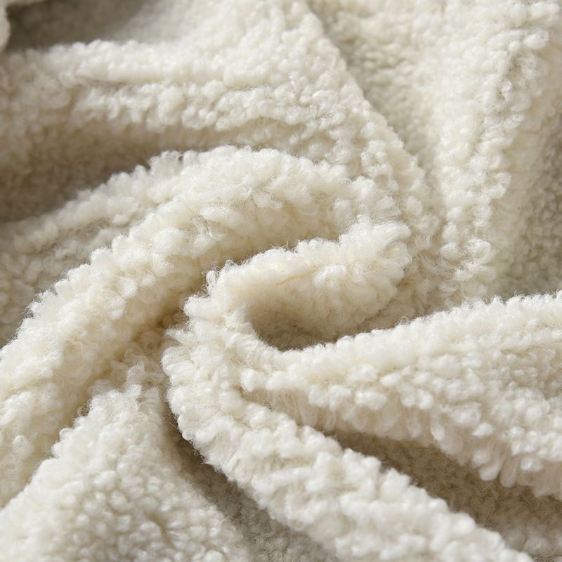 vaikiški drabužiai Nauja vaikiška avienos vilnos imitacijos šilta džinsinė striukė Madinga pastorinta džinsinė striukė_voghion.com