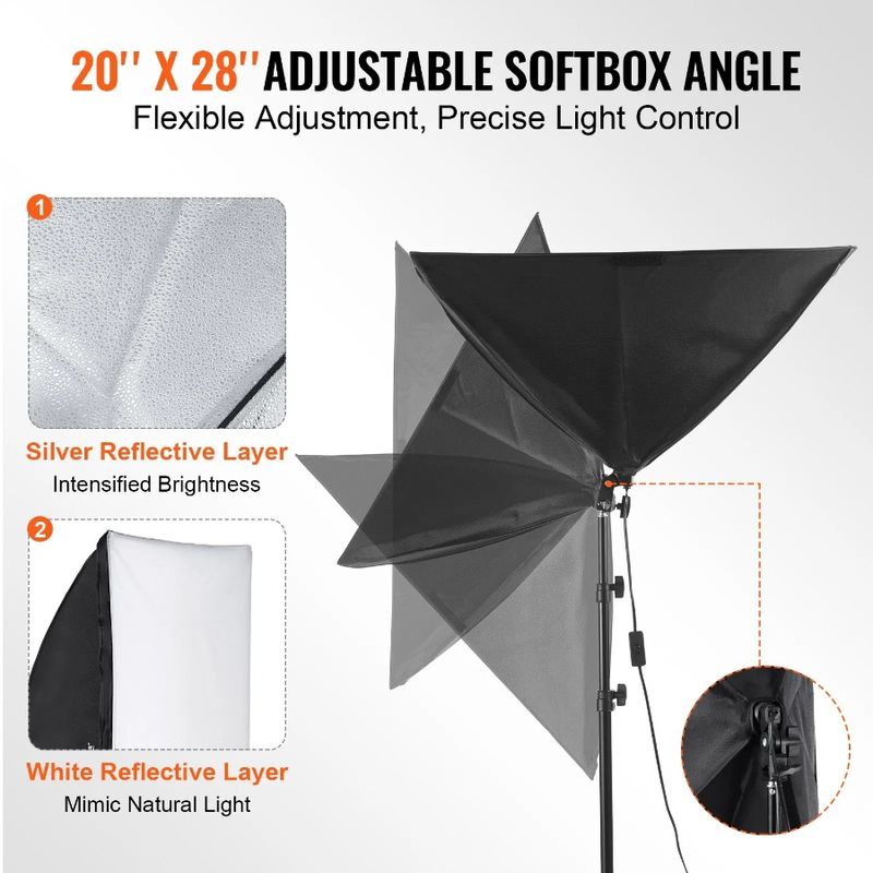 Lampadine 28 in 20 per Softbox 45W LED 30006500K Kit X Illuminazione di ripresa in_voghion.com