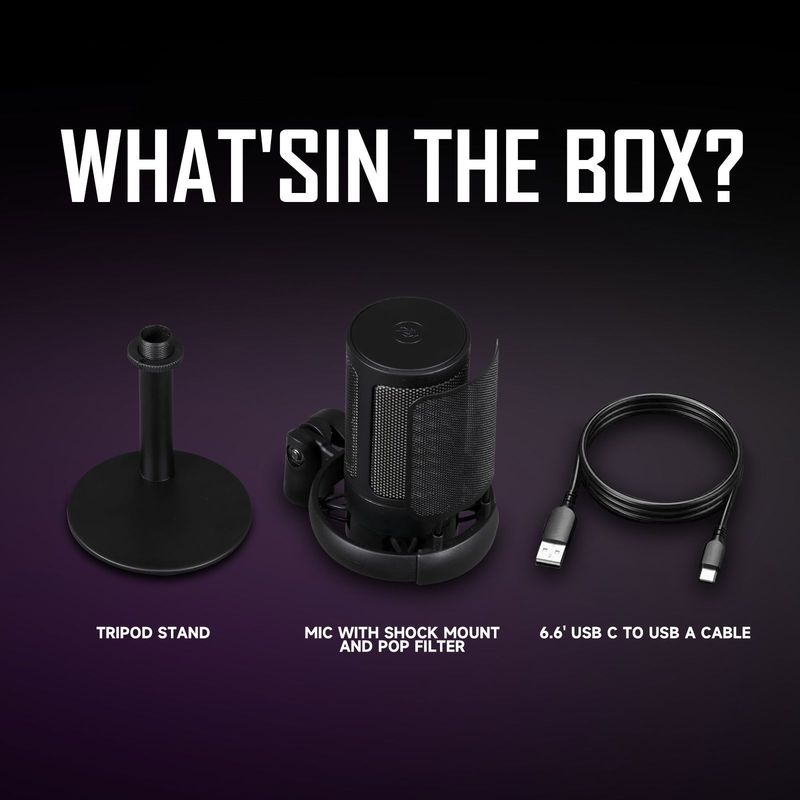 ME6S Professional Studio Mic Live Streaming Podcast KTV Radio Singing Recording RGB Condenser Game Microphone_voghion.com