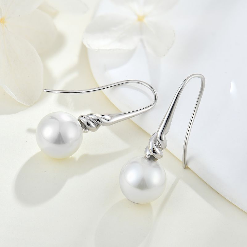 Classici orecchini geometrici in argento sterling S925 con perle_voghion.com