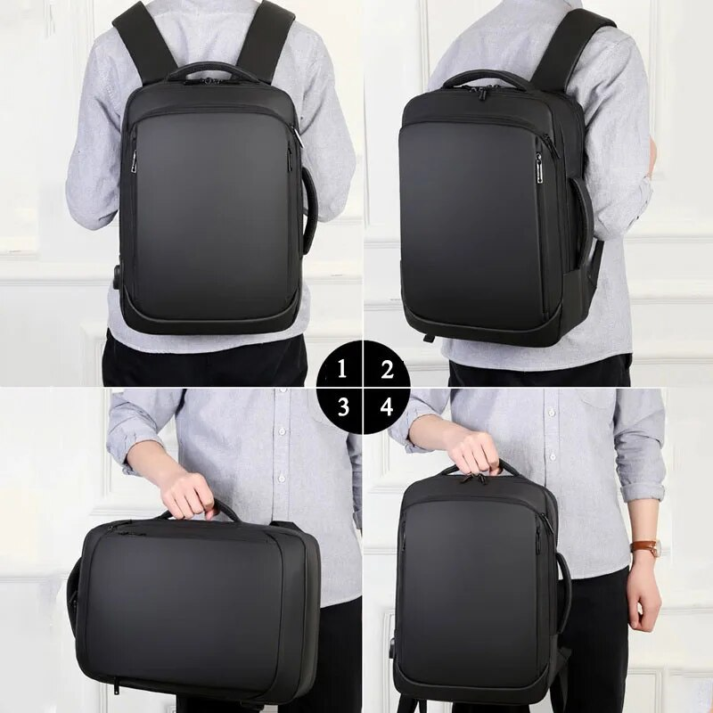 Rucsac elegant pentru notebook de 15,6" pentru bărbați, impermeabil, la modă, nou_voghion.com