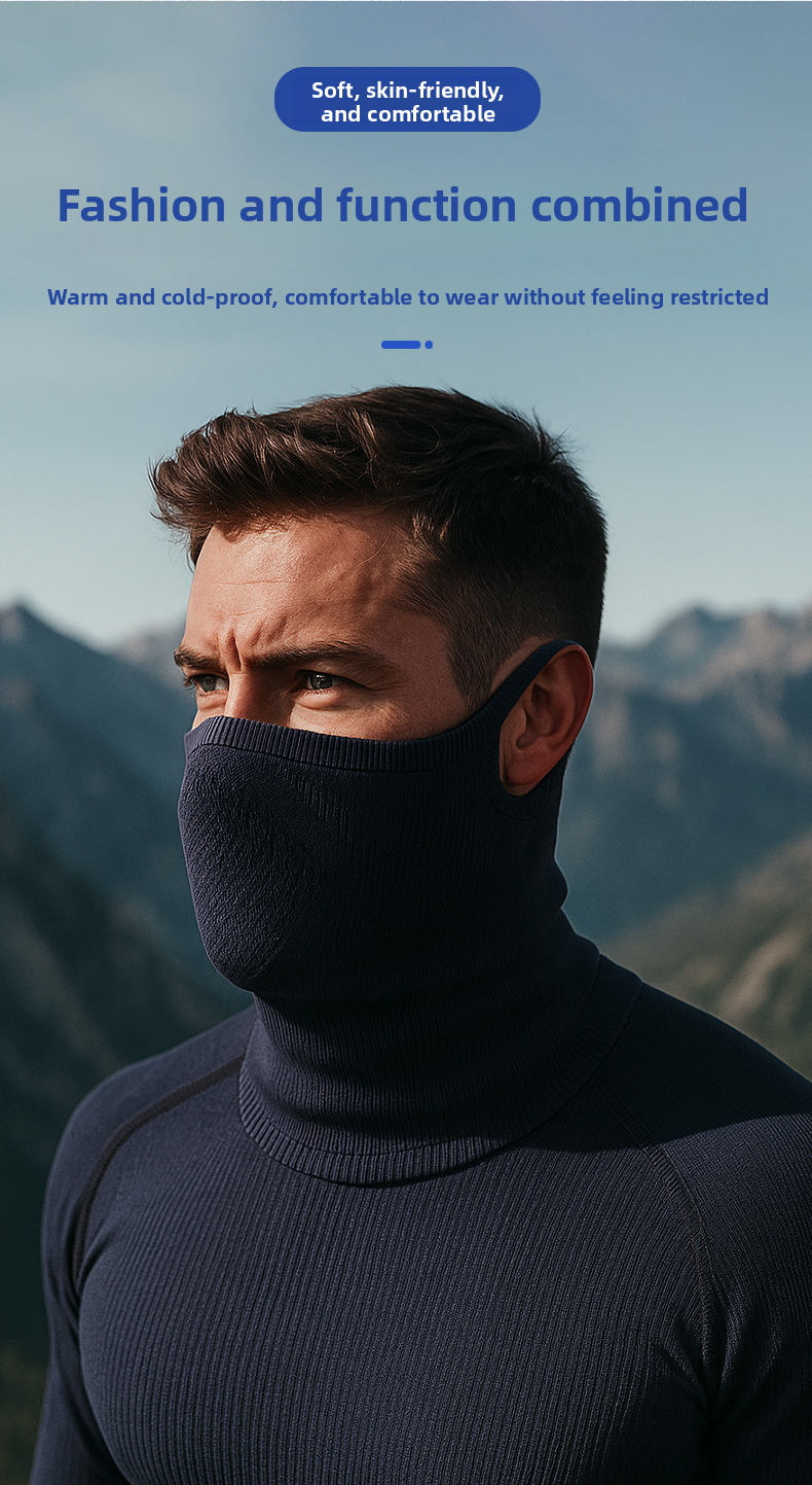 Scaldacollo invernale antifreddo per donna, per ciclismo elettrico, in nylon senza cuciture, con passanti per le orecchie_voghion.com