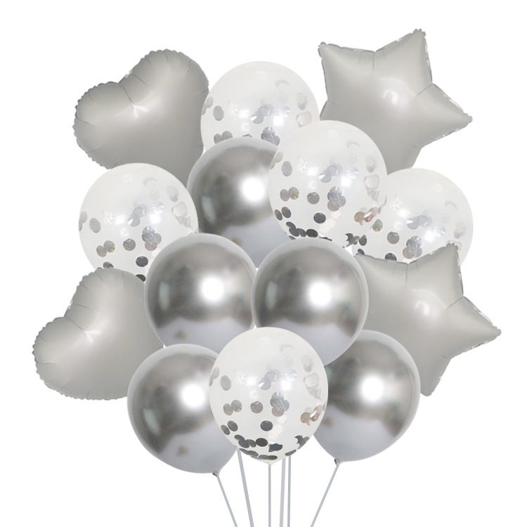 Set di palloncini coriandoli metallizzati da 18 pollici, palloncini in lattice cromati a specchio da 12 pollici per feste, matrimoni, compleanni_voghion.com