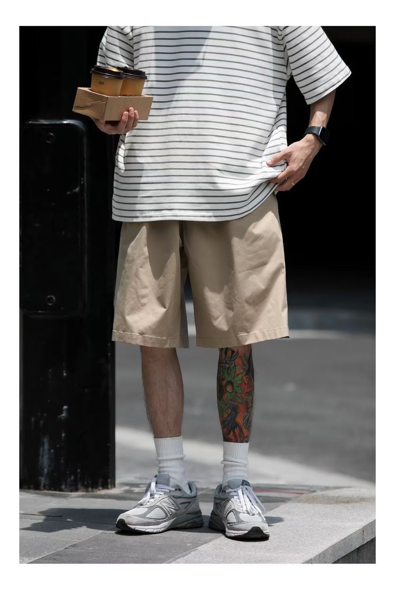 Pantaloni scurți funcționali, lejeri și casual CityBoy pentru bărbați, de vară, subțiri și minimalisti, cu picior drept la modă_voghion.com