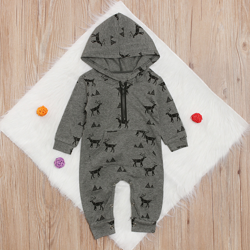 Dziecięcy wiosenny i jesienny chłopięcy kombinezon z długimi rękawami i kapturem, kamuflaż Onesie, kombinezon wspinaczkowy Ha, odzież dziecięca_voghion.com