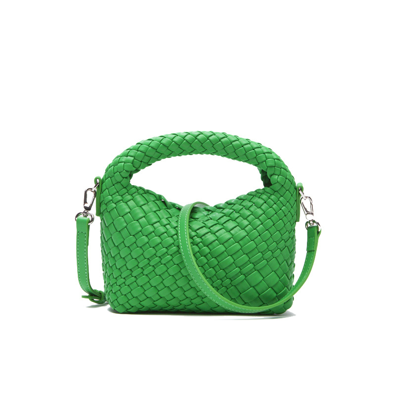 Umhängetasche Neue Tasche Hochwertige Version Handgefertigte Einfarbig Gewebte Lunchbox Handtasche Senior Sense Umhängetasche Für Frauen_voghion.com