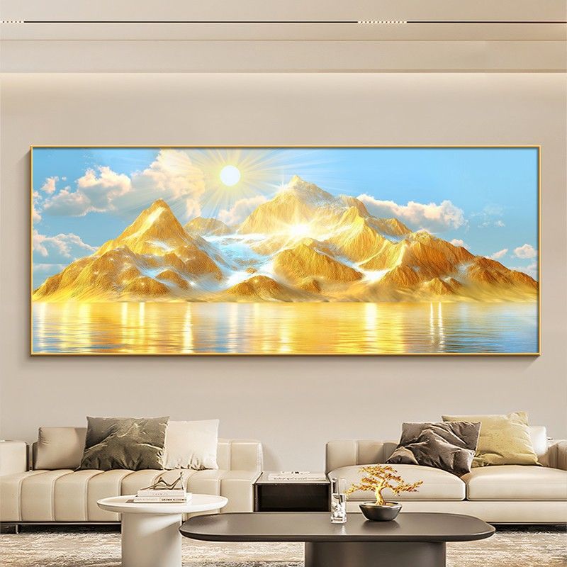 Mountain Backdrop Living Room Decorative With Mountains And No Water Office Sofa Background Hanging Painting Light_voghion.com