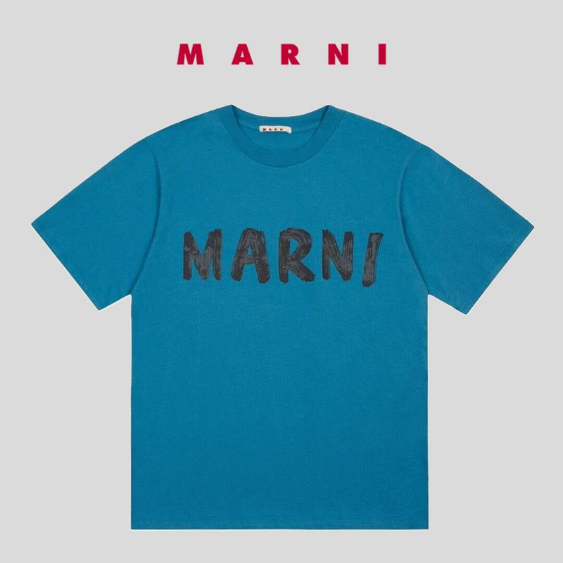 MARNI/Mani Damen Top Summer 2023 Neit Einfarwegt Bedréckt Kuerzärm Ënnerlag Loose T-Shirt_voghion.com