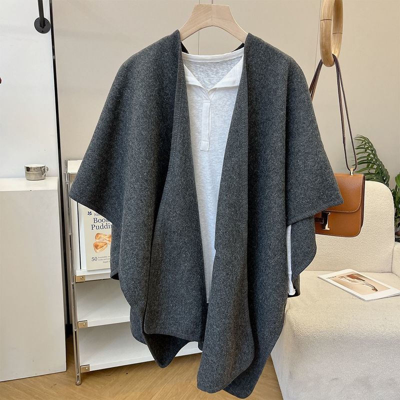 Damenschals Neuer Retro-Schal-Cape-Mantel für Frauen Frühling Herbst Winterkleidung High-End-Mode All Match Loose Outer Wear_voghion.com