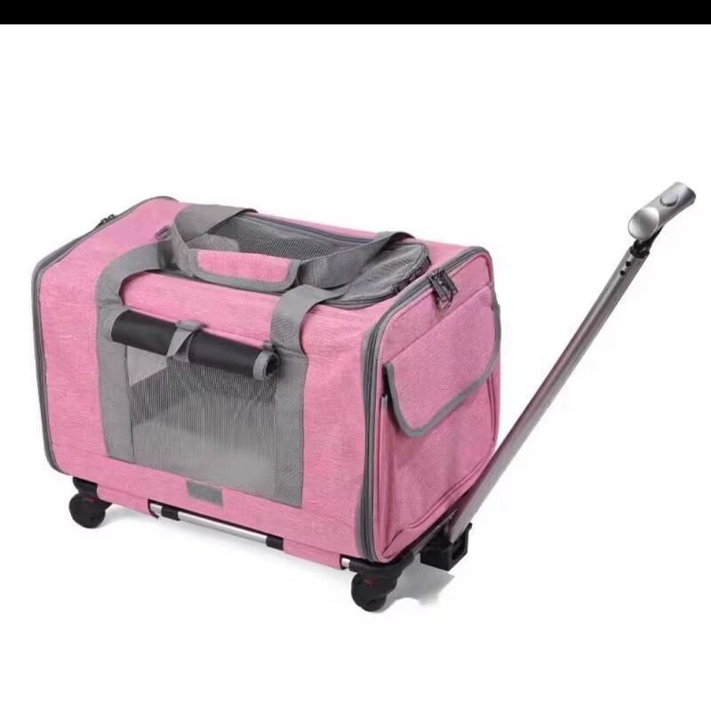 2022 New Cat And Portable Pet Trolley Case Breathable Foldable Dog Bag Large Capacity Handbag_voghion.com